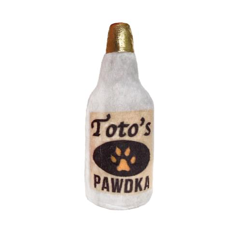 4" Toto's Pawdka Plush Booze Cat Toy.