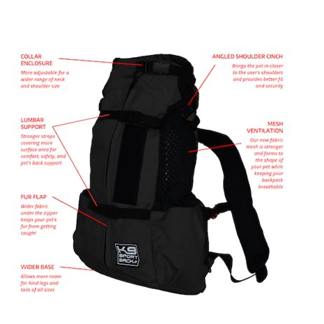 K9 Sport Sack AIR 2--JET BLACK.