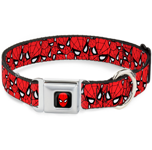 Spider-Man Seatbelt Buckle Collar - Spider-Man Stacked.