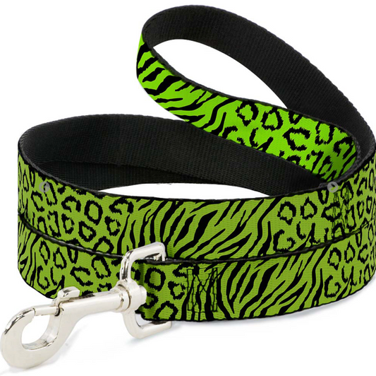 Dog Leash - Cheebra Green/Black.