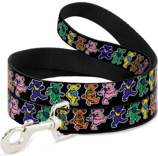 Dog Leash - Dancing Bears Black/Multi Color.