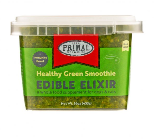Primal® Edible Elixir Healthy Green Smoothie for Cat and Dog 16 Oz.