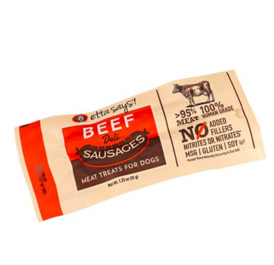 Beef Deli Sausages Dog Treats.