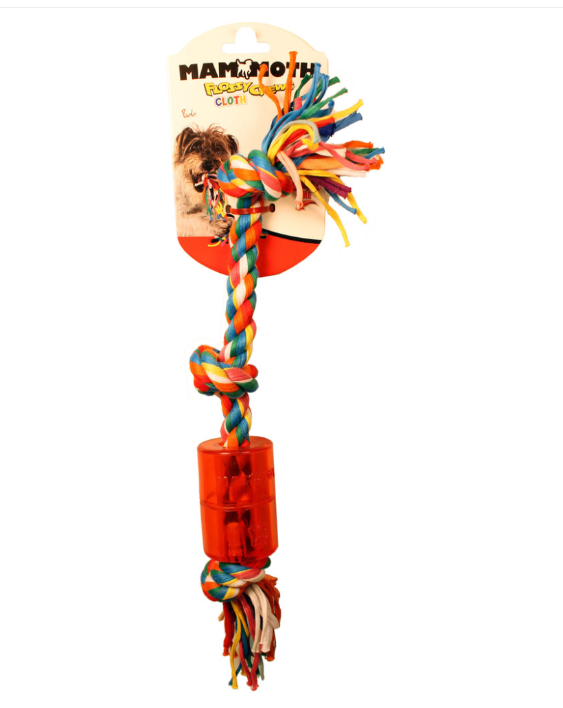 Mammoth Pet Multi-colored Cloth Squeaky Rope.
