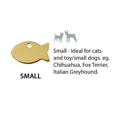 Stainless Steel Fish Pet ID Cat Tag.