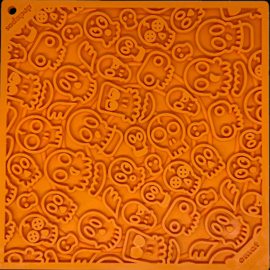 Zombie Design Emat Enrichment Licking Mat - Orange.