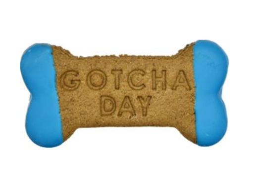 Gotcha Day Blue Bone Decorated Dog Treat