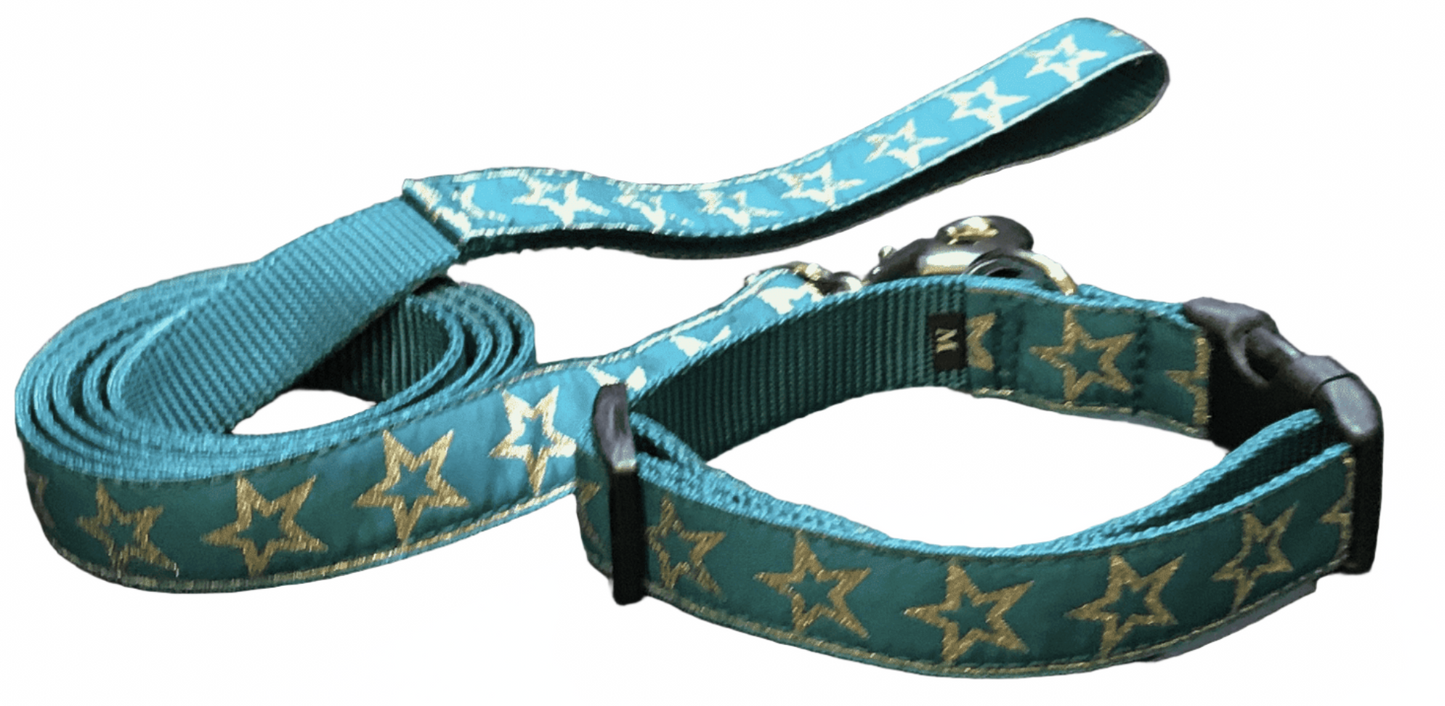 Shoot for the Stars Dog Collars or Leads (1" Wide).