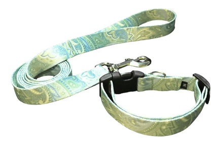 Summer Paisley Dog Collars or Leads  (1" Wide).