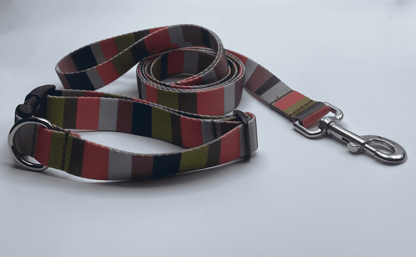 Tranquil Stripes Dog Collars or Leads (5/8" Wide).