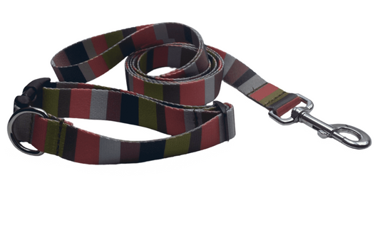 Tranquil Stripes Dog Collars or Leads (1" Wide).