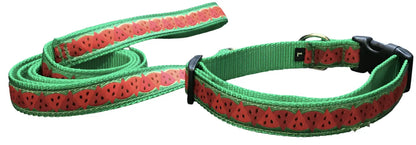 Watermelon Dog Collars or Leads (1" Wide).