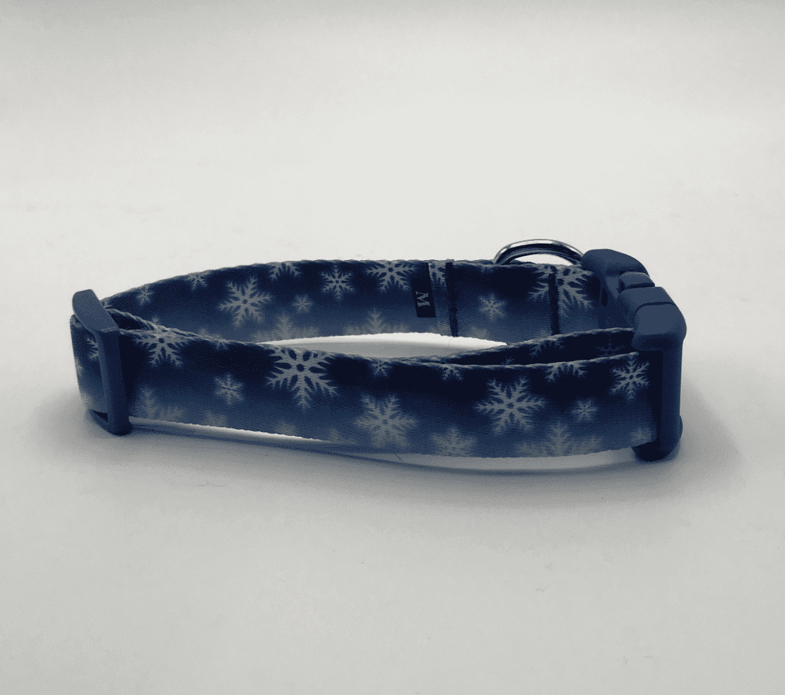 Winter Snowflakes Dog Collar & Leads (1" Wide).