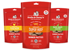Stella & Chewys Freeze-Dried Raw Dinner Patties Dog Food.