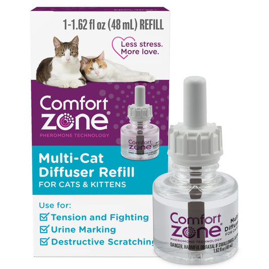 Comfort Zone Multicat Calming Diffuser Refill, 48 ml- 1 Refill, 30 day use 1ea/1 Refill.