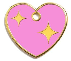Pink Heart Tag.