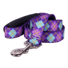 Purple Argyle Collar and Lead.