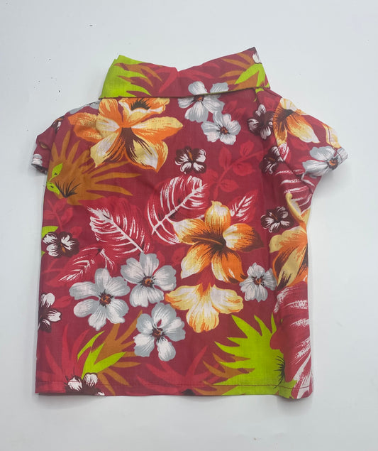 Hawaii Print Shirt (Red).