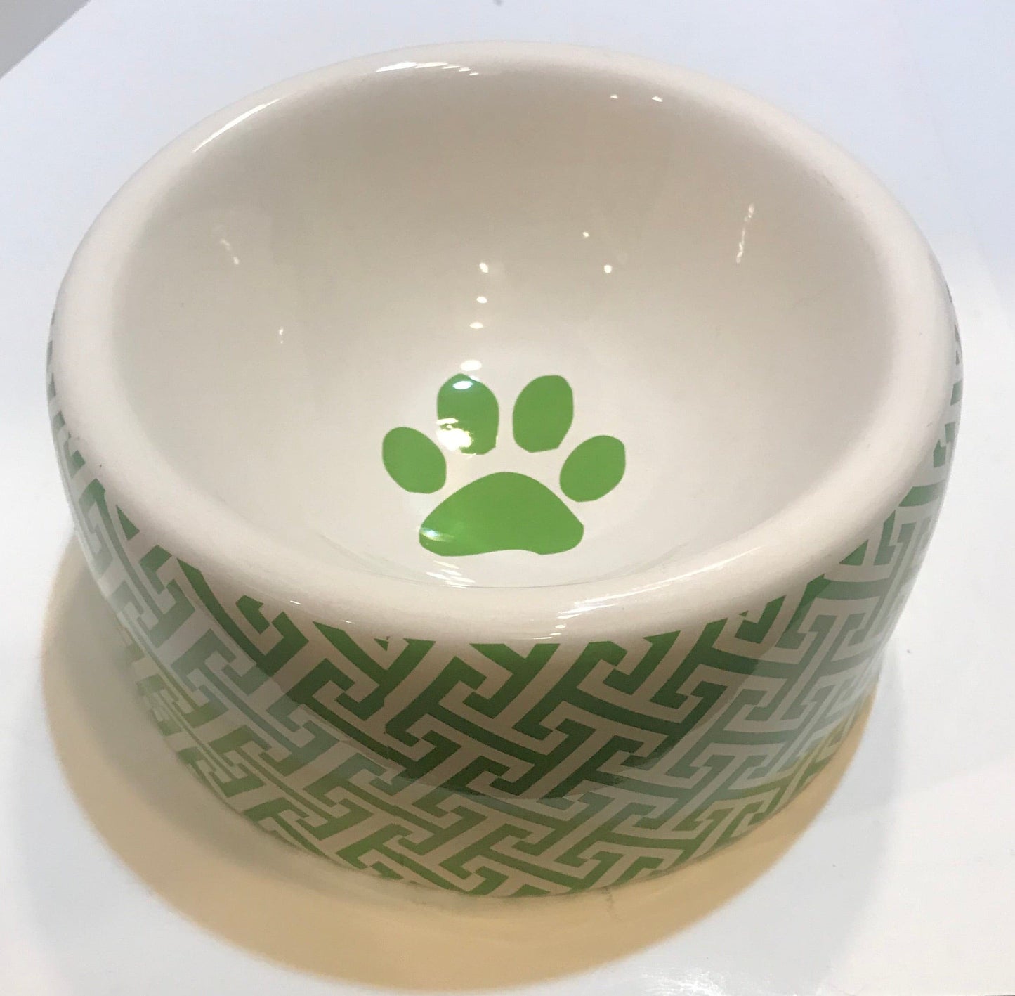 Geometric Print Dog Bowl.