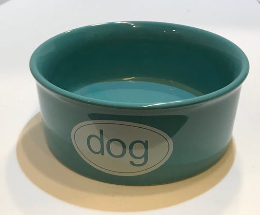 Teal Dog Bowl.