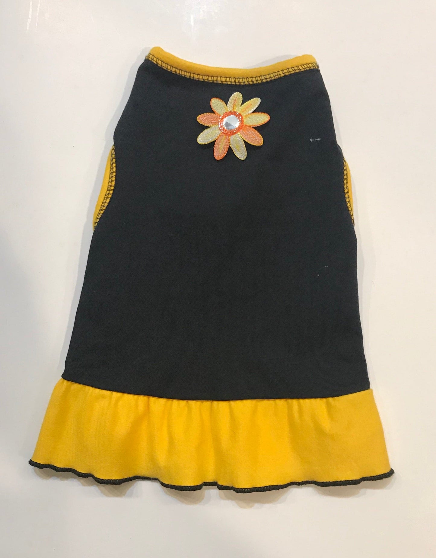 Black & Yellow Flower Dress.