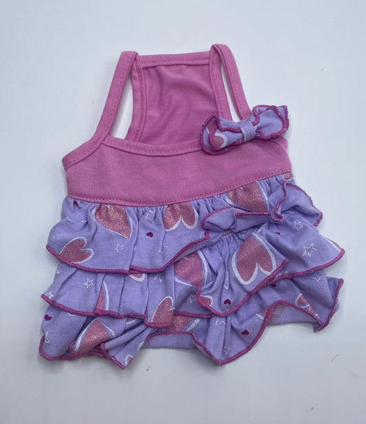 Lavender Dress w/Pink Hearts.