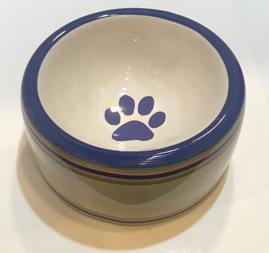 Blue Paw Dog Bowl.