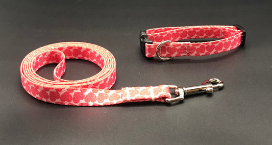 Hearts, Hearts & More Hearts Dog Collars or Leads.
