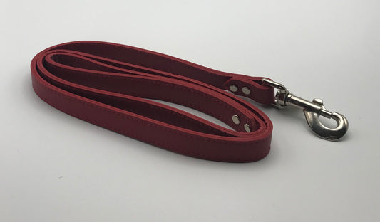 Red Leather Lead 4' x 3/4".