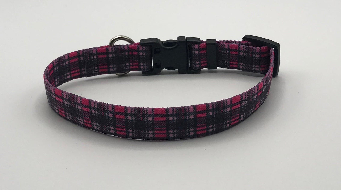 Pink London Plaid Collar and Lead.