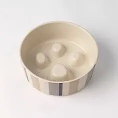 Metro Stripes Slow Feed Dog Bowl.