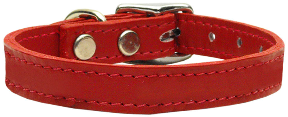 Red Leather Dog Collar.