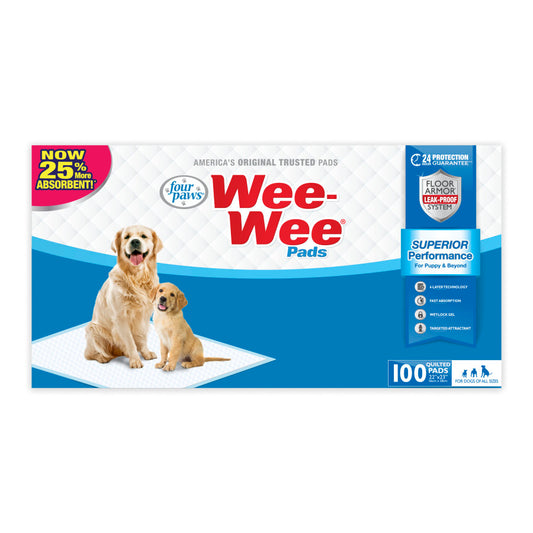 Four Paws Four Paws Wee-Wee Superior Performance Dog Pee Pads Standard, 100 ct