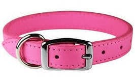 Signature Leather Slider Collar (Pink).